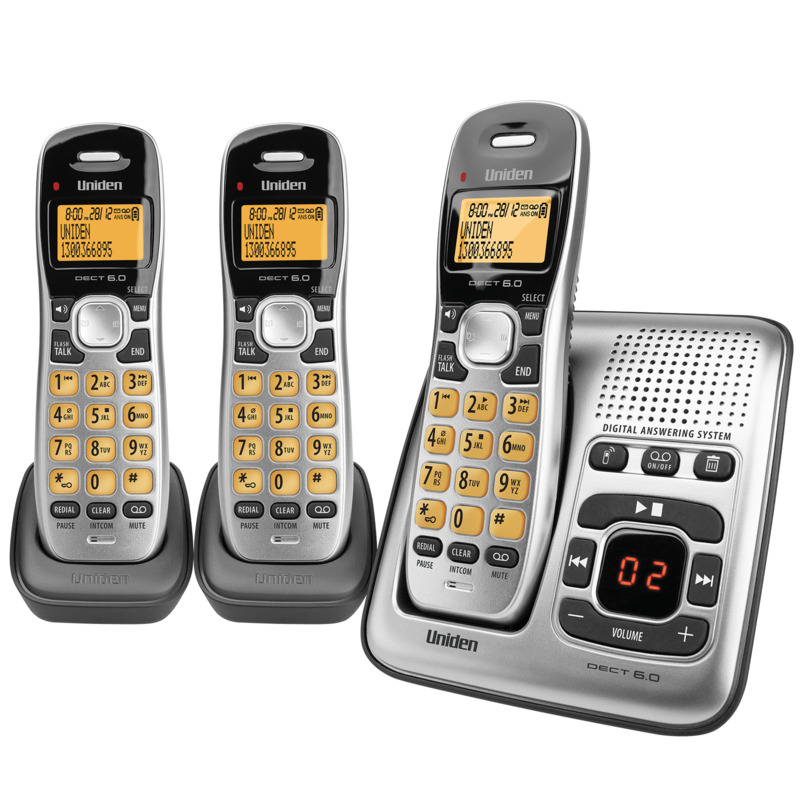 (image for) Uniden dect 1735+2 3 handsets cordless telephone+answer Machine