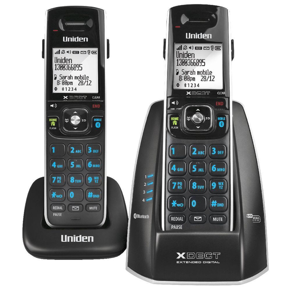 UNIDEN XDECT 8315+1 CORDLESS PHONE SYSTEM 1.8GHZ DIGITAL 2 HSETS