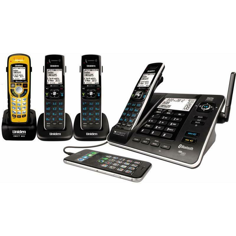 UNIDEN XDECT 8355+3WP 1.8GHZ DIGITAL CORDLESS PHONE 4 HANDSETS