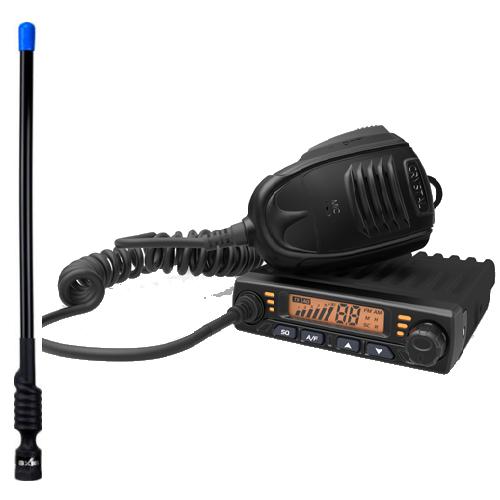 (image for) CRYSTAL DB477E ULTRA-COMPACT 80 CH UHF RADIO + AXIS CH300 BLACK