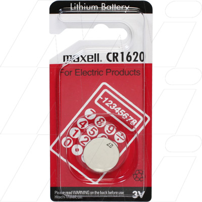 CONSUMER LITHIUM LITHIUM BATTERY COIN CELL CR1620 BATTERY