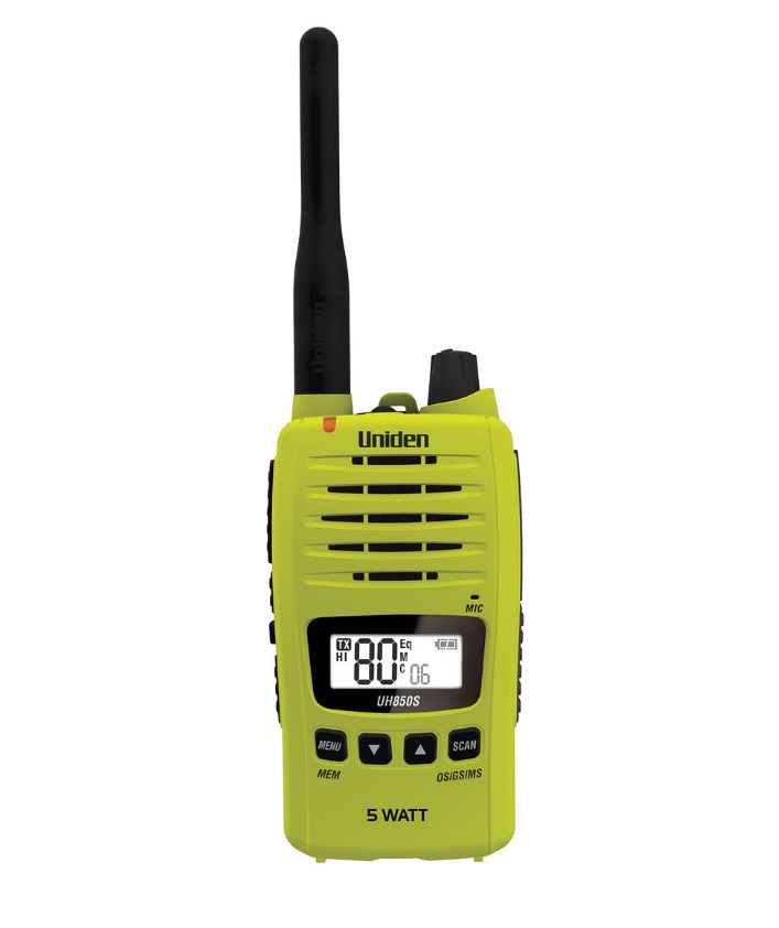 (image for) UNIDEN UH850S L LIME 5W UHF 80 CH HANDHELD CB RADIO WATERPROOF H